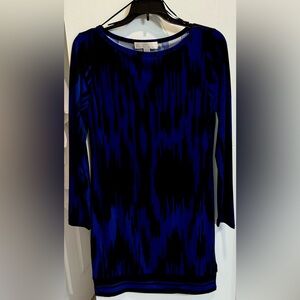 Michael Kors Blue and Black Mini Dress